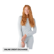 Smartwool Women's Classic Thermal Merino Base Layer Crew - Winter Sky Heather by Lenny's Shoe & Apparel