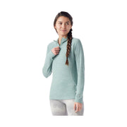 Smartwool Women's Classic Thermal Merino Layer Quarter Zip - Arctic Green Heather by Lenny's Shoe & Apparel
