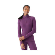 Smartwool Women's Classic Thermal Merino Layer Quarter Zip - Purple Iris Heather by Lenny's Shoe & Apparel