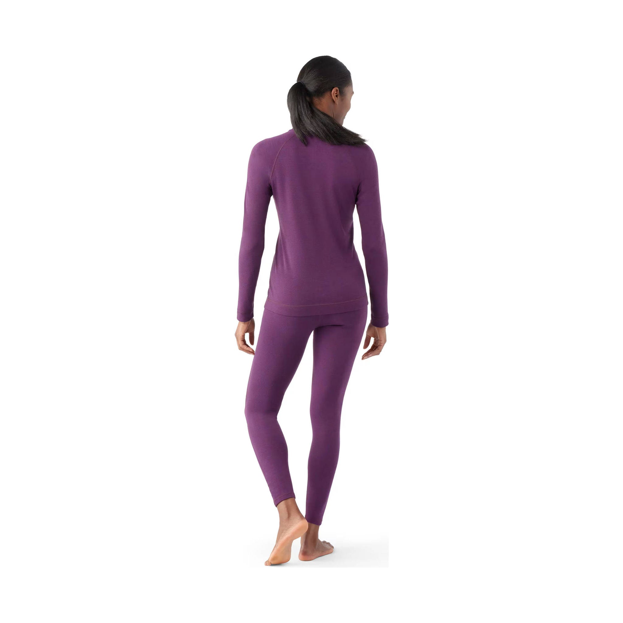 Smartwool Women's Classic Thermal Merino Layer Quarter Zip - Purple Iris Heather by Lenny's Shoe & Apparel
