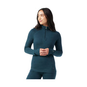 Smartwool Women's Classic Thermal Merino Layer Quarter Zip - Twilight Blue Heather by Lenny's Shoe & Apparel