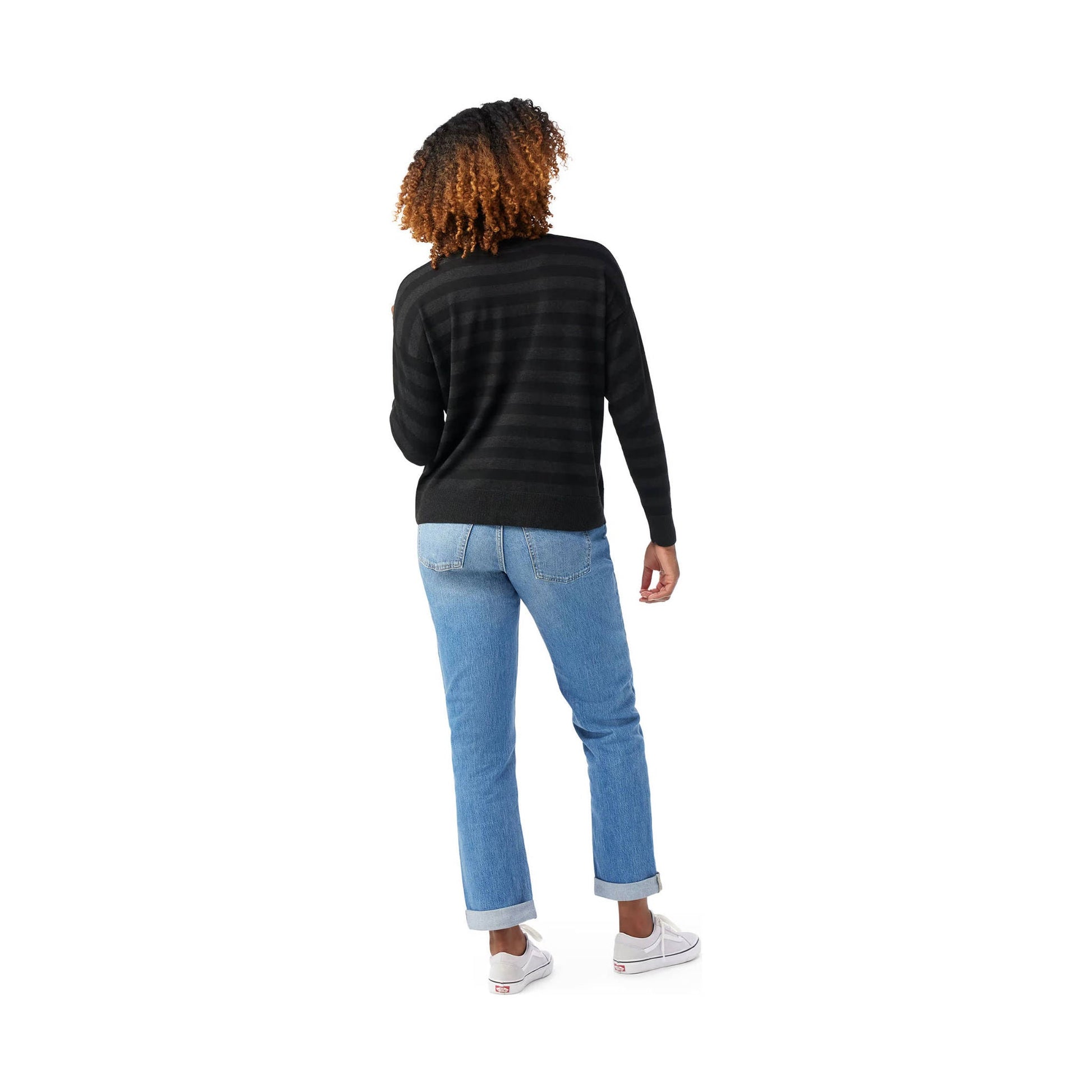 Smartwool Women's Edgewood Boyfriend Crew Sweater - Black by Lenny's Shoe & Apparel