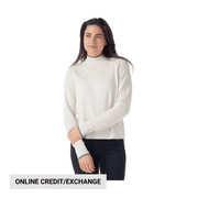 Smartwool Women's Edgewood Mock Neck Sweater - Natural Donegal by Lenny's Shoe & Apparel