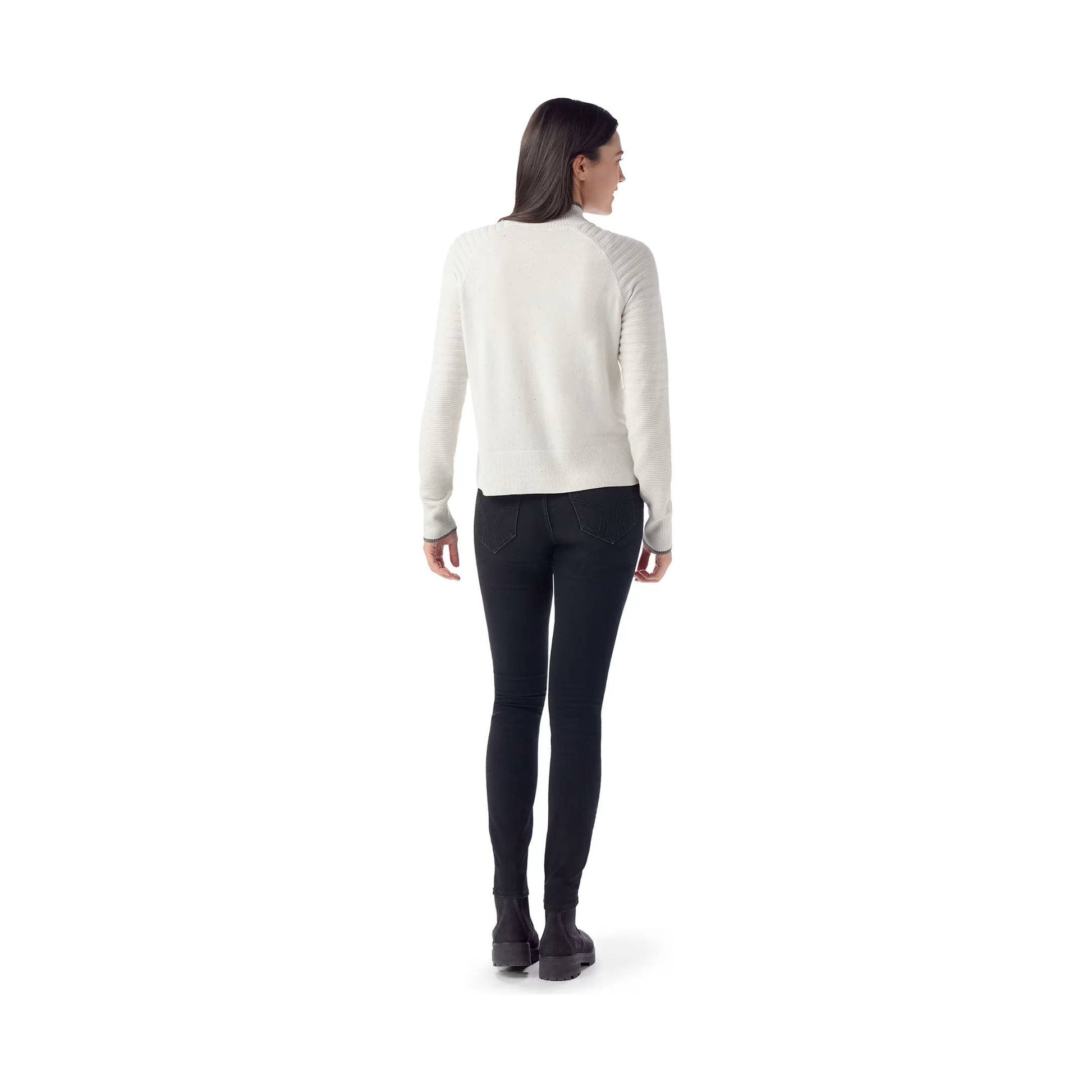 Smartwool Women's Edgewood Mock Neck Sweater - Natural Donegal by Lenny's Shoe & Apparel
