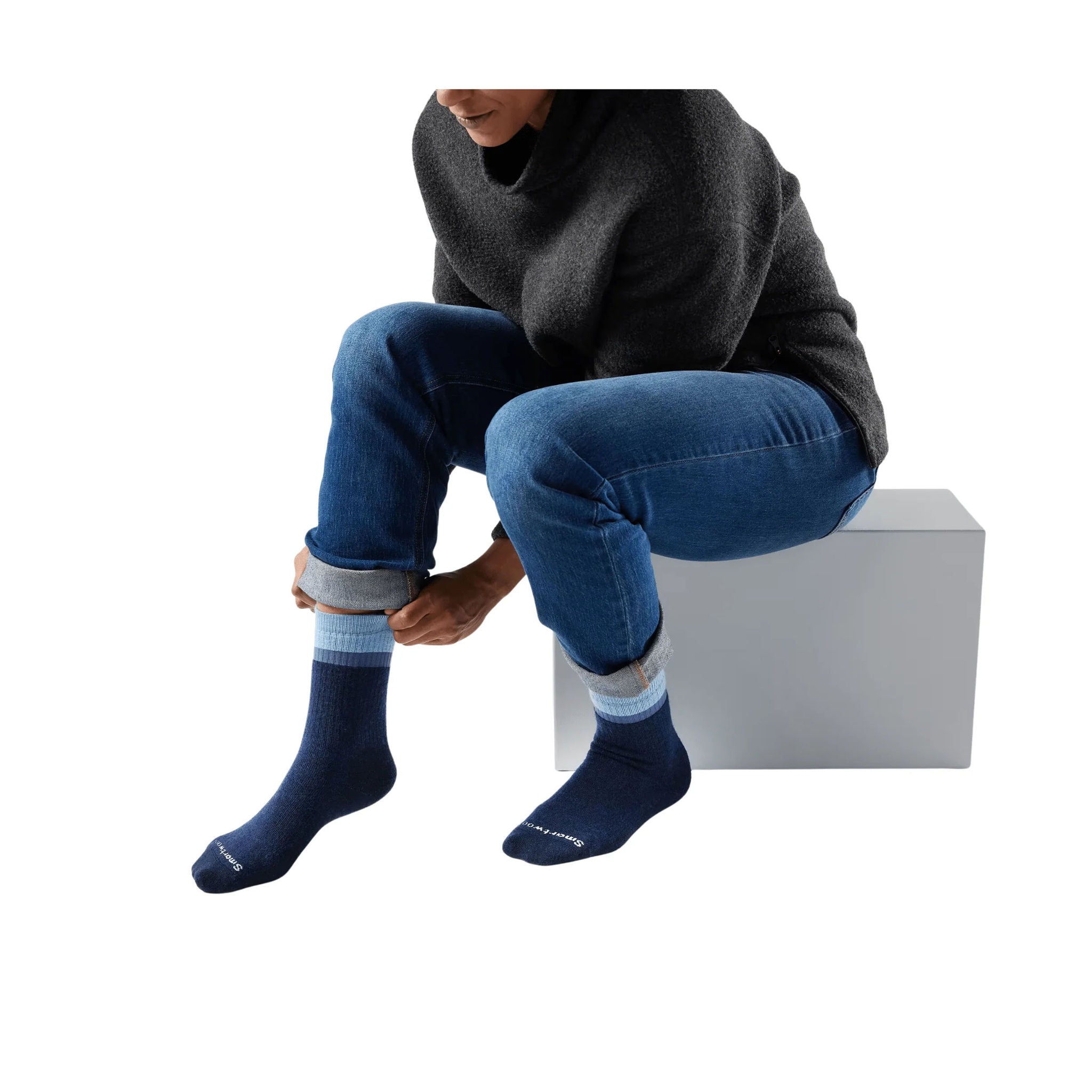 Smartwool Women's Everyday Cozy Best Friend Full Cushion Crew Socks - Deep Navy by Lenny's Shoe & Apparel