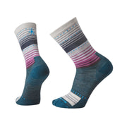 Smartwool Women's Everyday Stitch Stripe Zero Cushion Crew Socks - Twilight Blue by Lenny's Shoe & Apparel