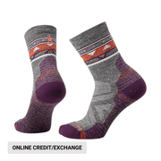 Smartwool Women's Hike Light Cushion Zig Zag Valley Mid Crew Socks - Ash/Charcoal by Lenny's Shoe & Apparel