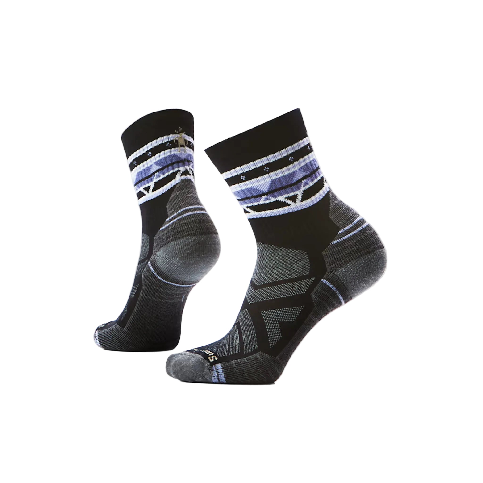 Smartwool Women's Hike Light Cushion Zig Zag Valley Mid Crew Socks - Black