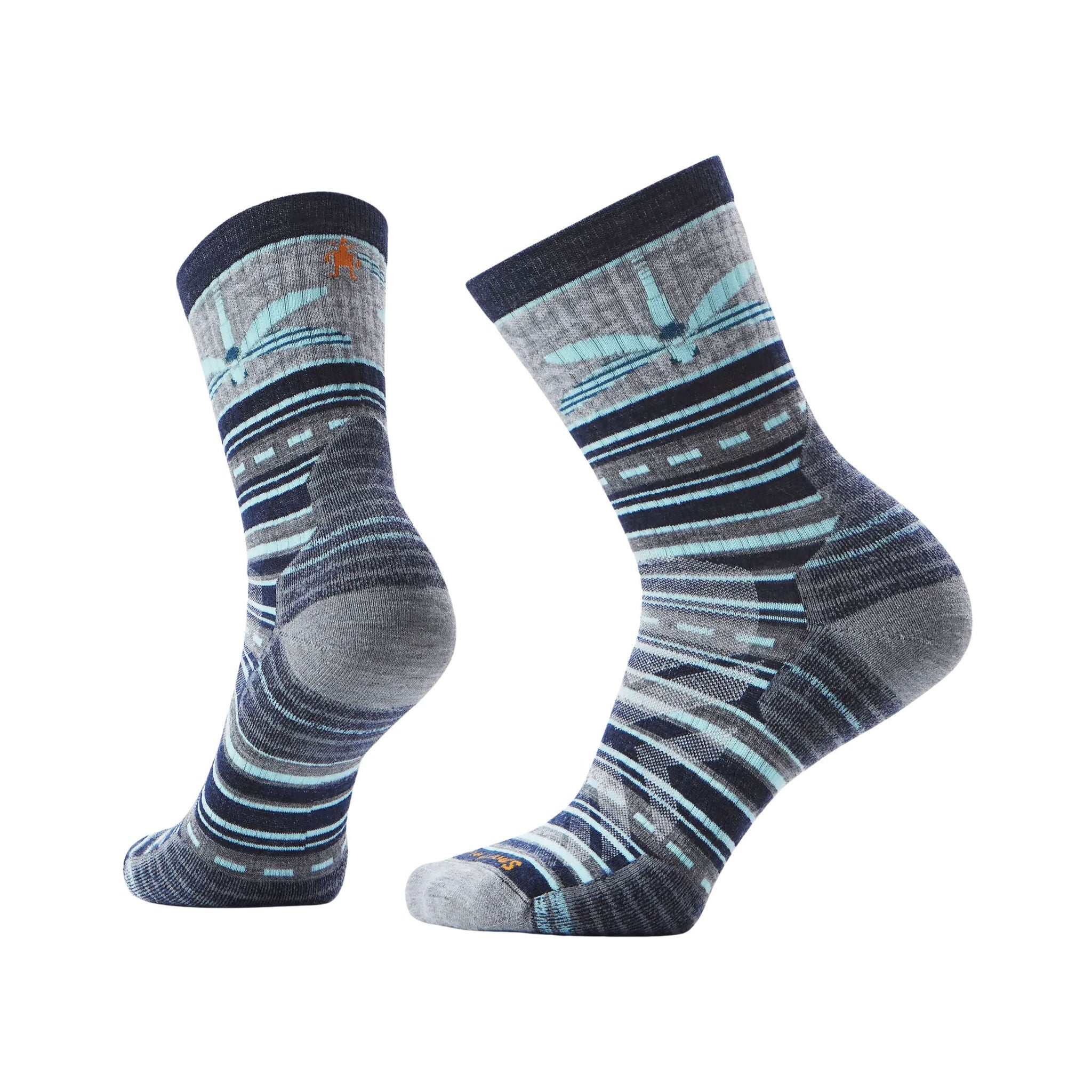 Smartwool Women's Hike Targeted Cushion Dragon Stitch Mid Crew Socks - Deep Navy by Lenny's Shoe & Apparel