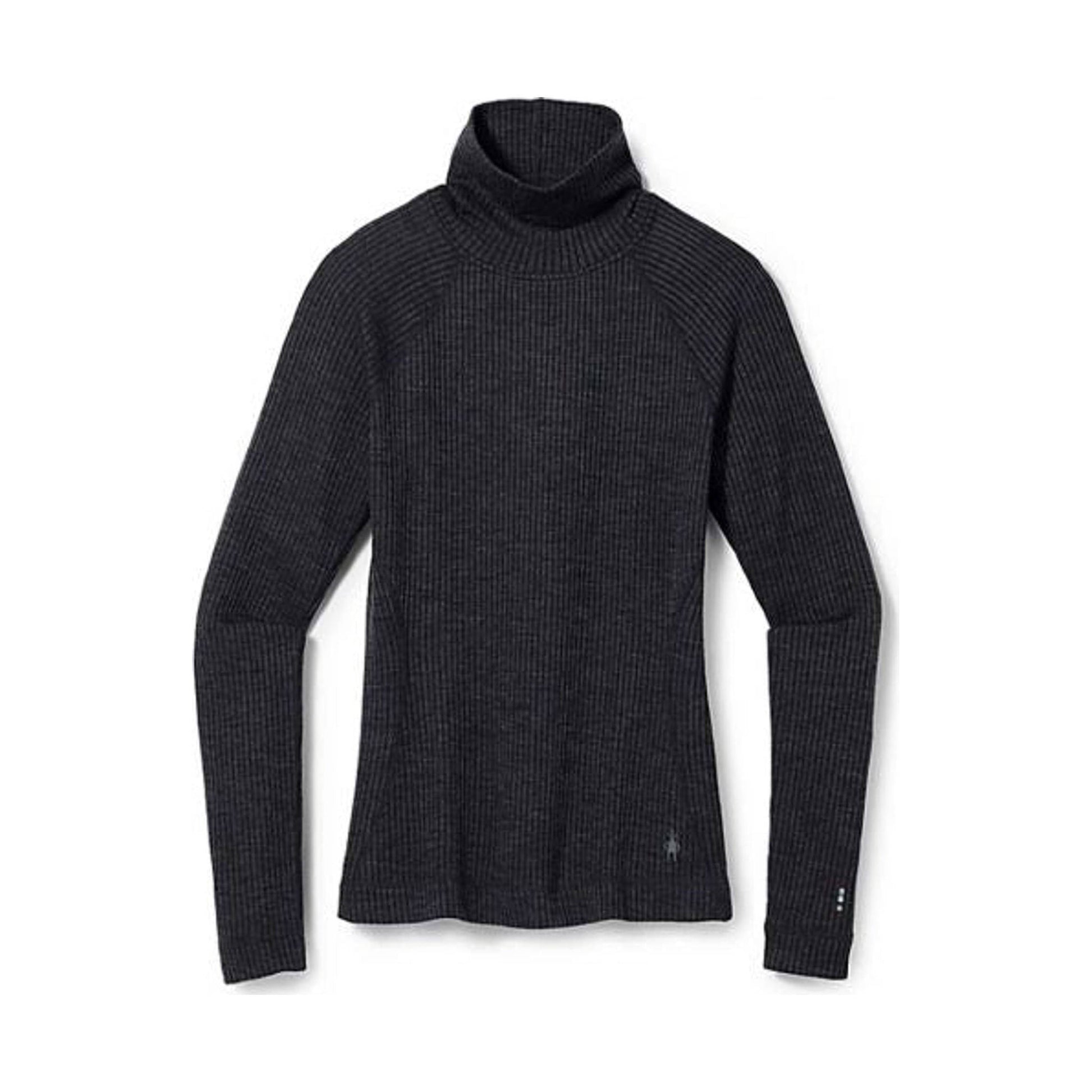 Smartwool Women's Merino Rib T-Neck - Charcoal Heather by Lenny's Shoe & Apparel