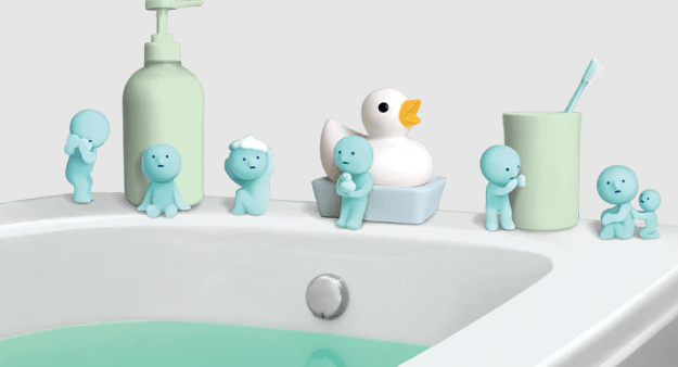 Blind Box Smiski Bath Series (Sold Each) by Homeportonline