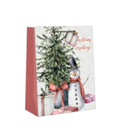 Traditional Small Gift Bag - Season's Greetings Snowman