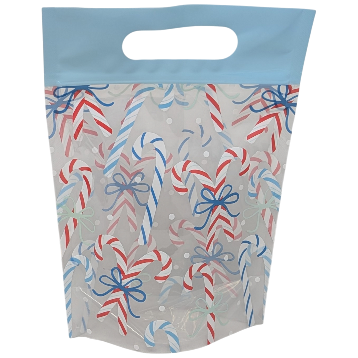 Resealable Treat Bags – Candy Cane Design with Zipper (Set of 12)