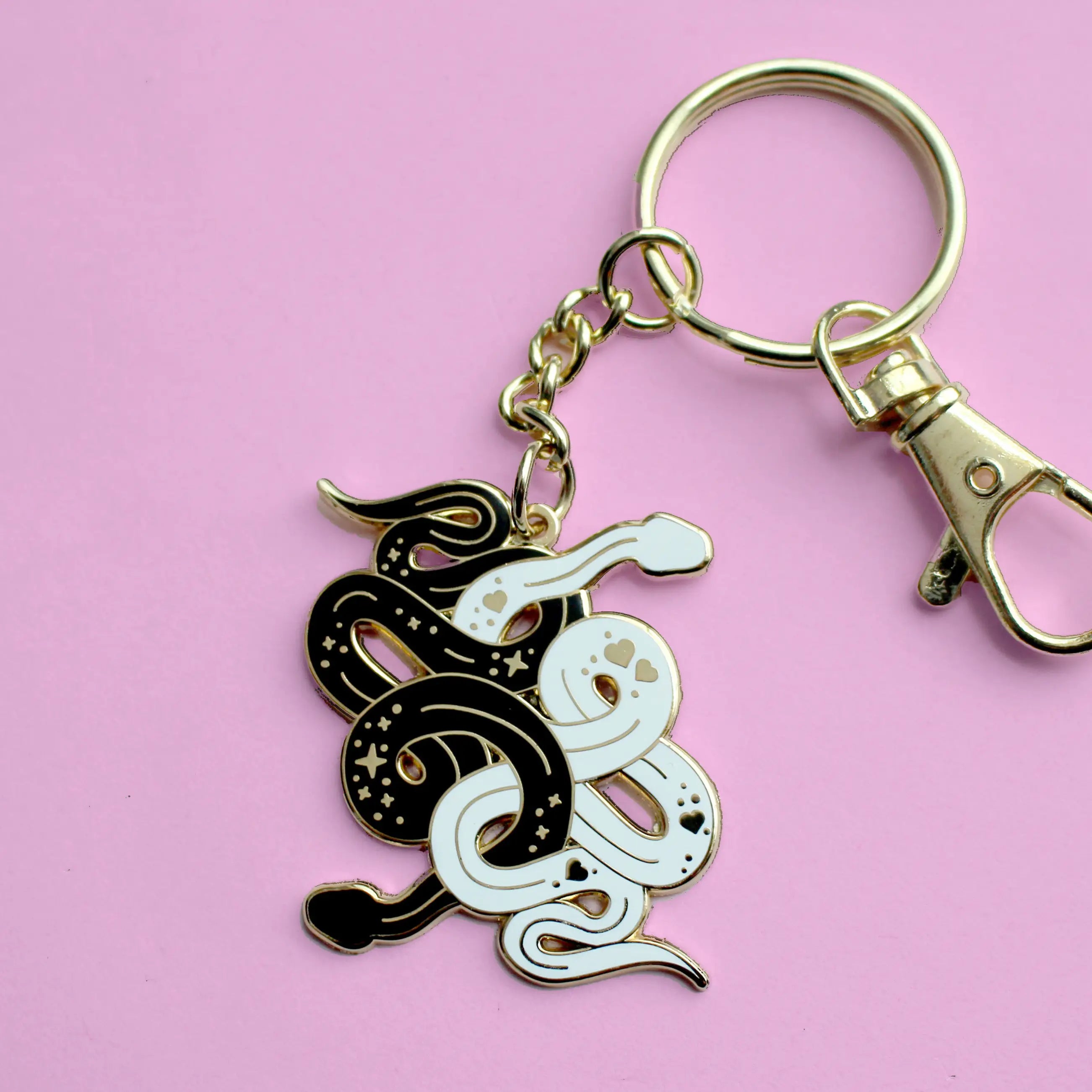 Glitter Punk Enamel Key Chains