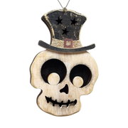 Whimsical Skull Top Hat Ornament