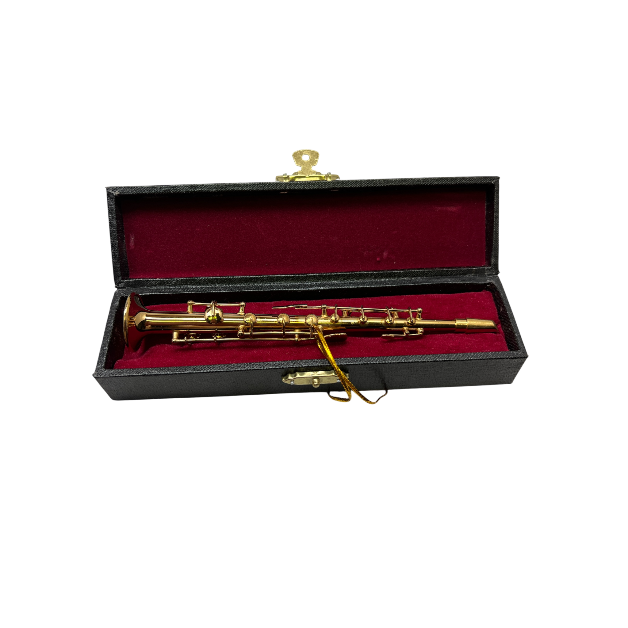 Brass Clarinet Ornament In A Case