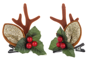 Tis the Season Hair Clips - Gold