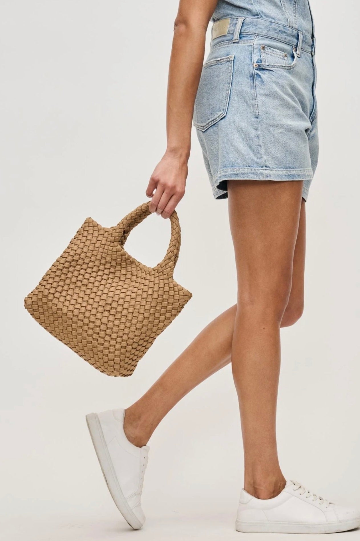 Sol and Selene Sky's The Limit Small Laced Up Eco-Edition Crossbody: Nude by Dear Lucy