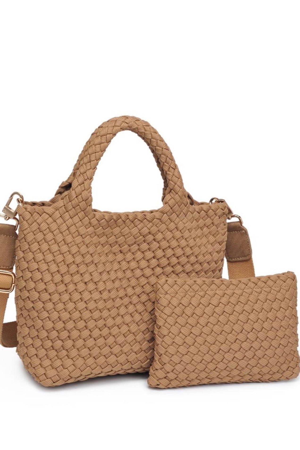 Sol and Selene Sky's The Limit Small Laced Up Eco-Edition Crossbody: Nude by Dear Lucy