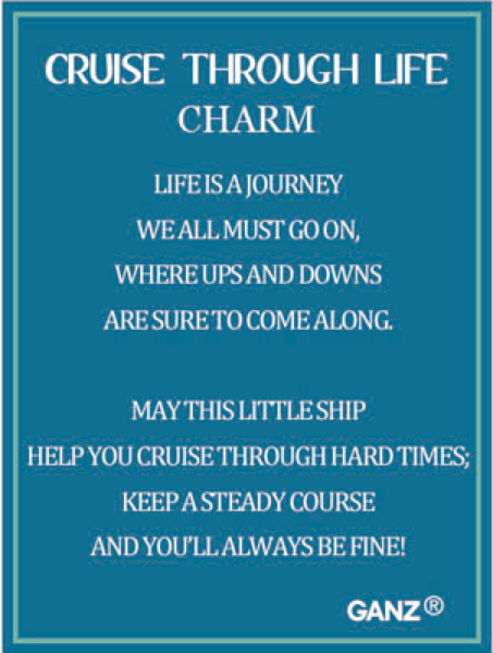Cruise Through Life Charm - A Nautical Reminder of Resilience