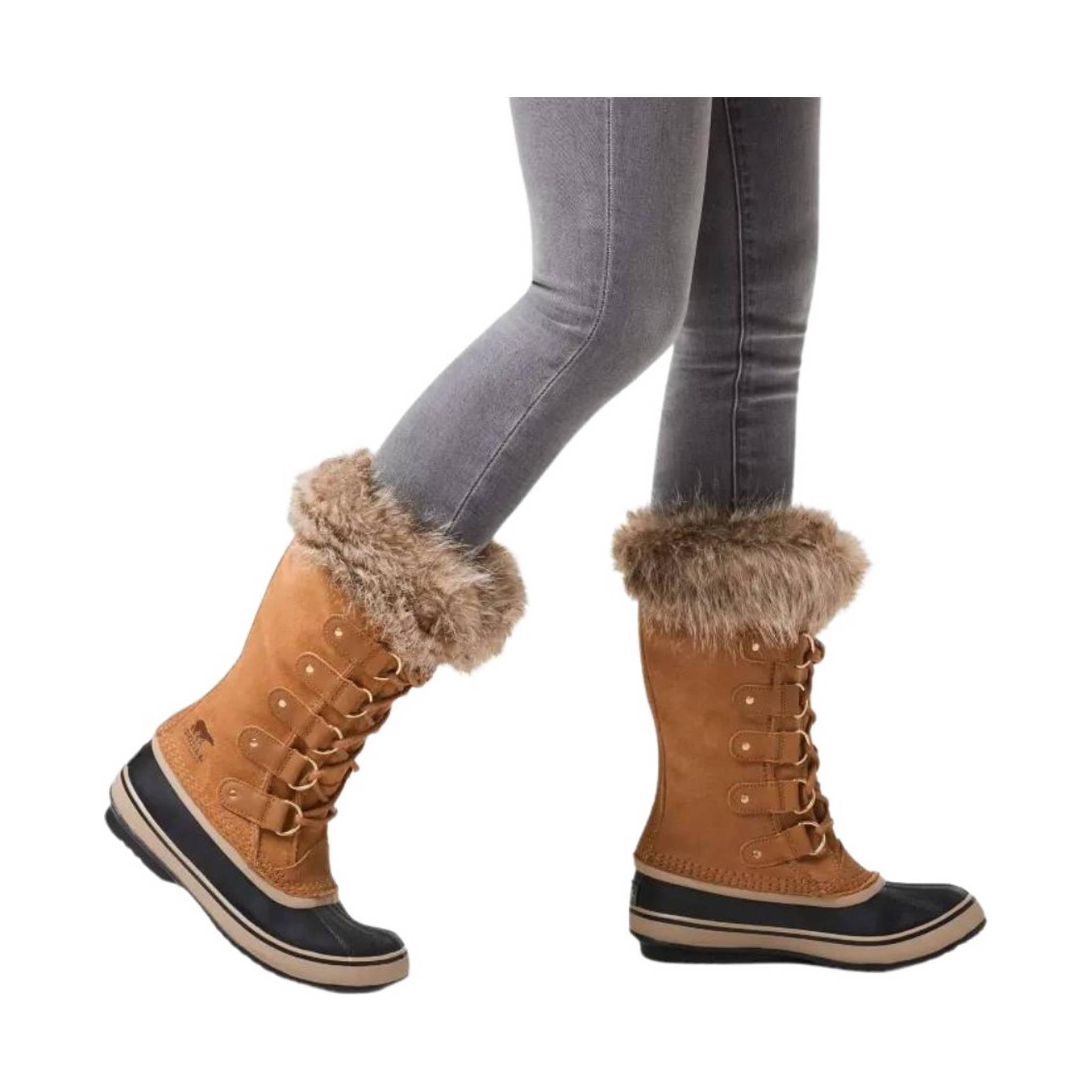 Sorel Women's Joan of Arctic Winter Boots- Camel Brown/Black by Lenny's Shoe & Apparel