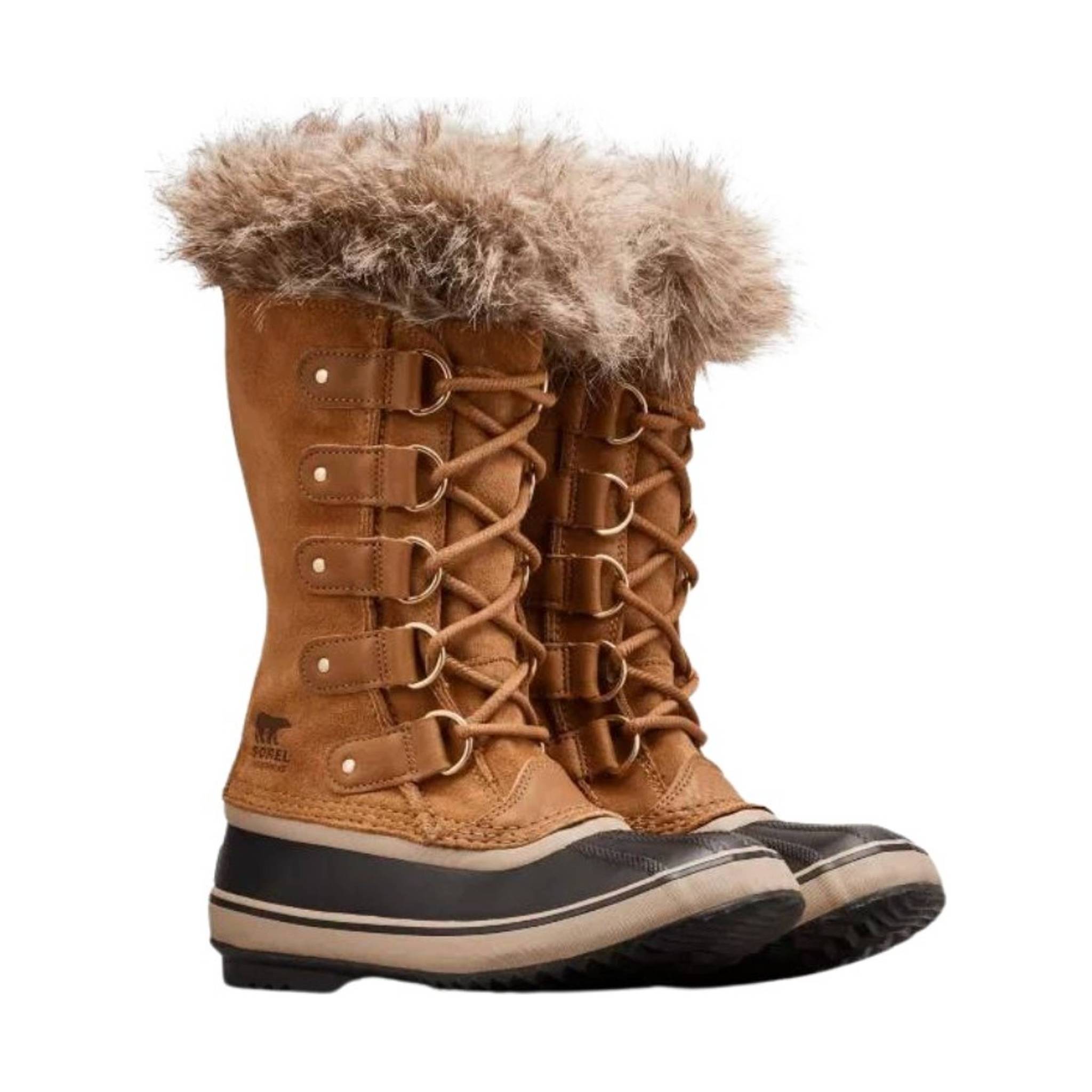 Sorel Women's Joan of Arctic Winter Boots- Camel Brown/Black by Lenny's Shoe & Apparel