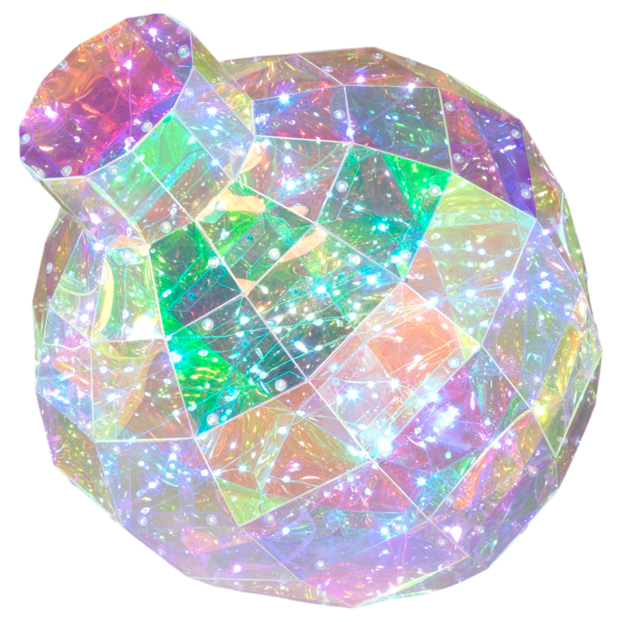 Holographic Holiday Ornament – 9" USB Electric Lighted Sphere -