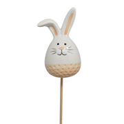 Ceramic Easter Bunny Floral Pick - Peach
