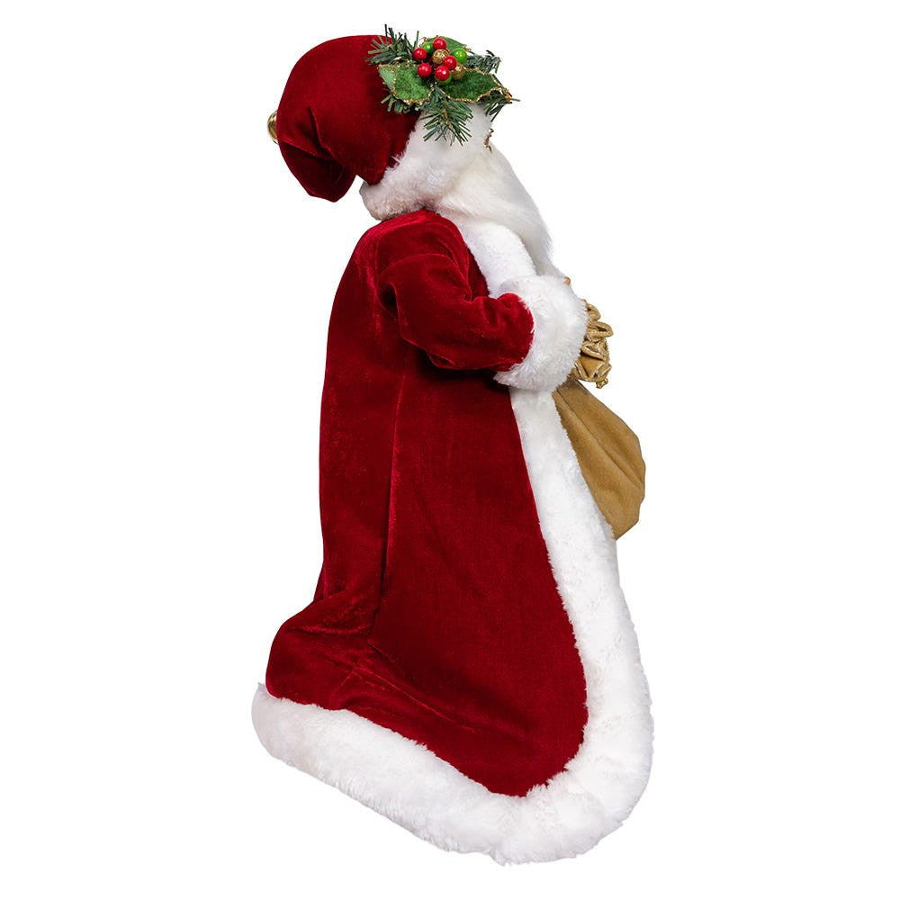 Jacqueline Kent Traditional Red Santa With Bag - 17 Inch