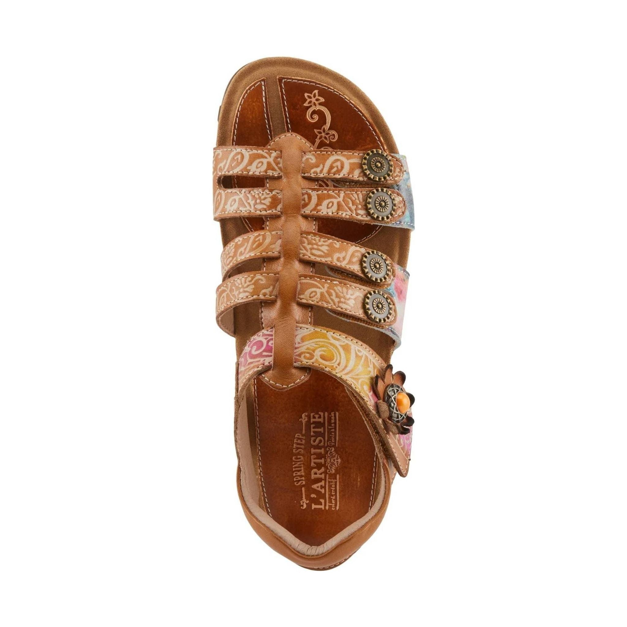 Spring Step L'artiste Women's Actionetta Sandals - Camel Multi by Lenny's Shoe & Apparel