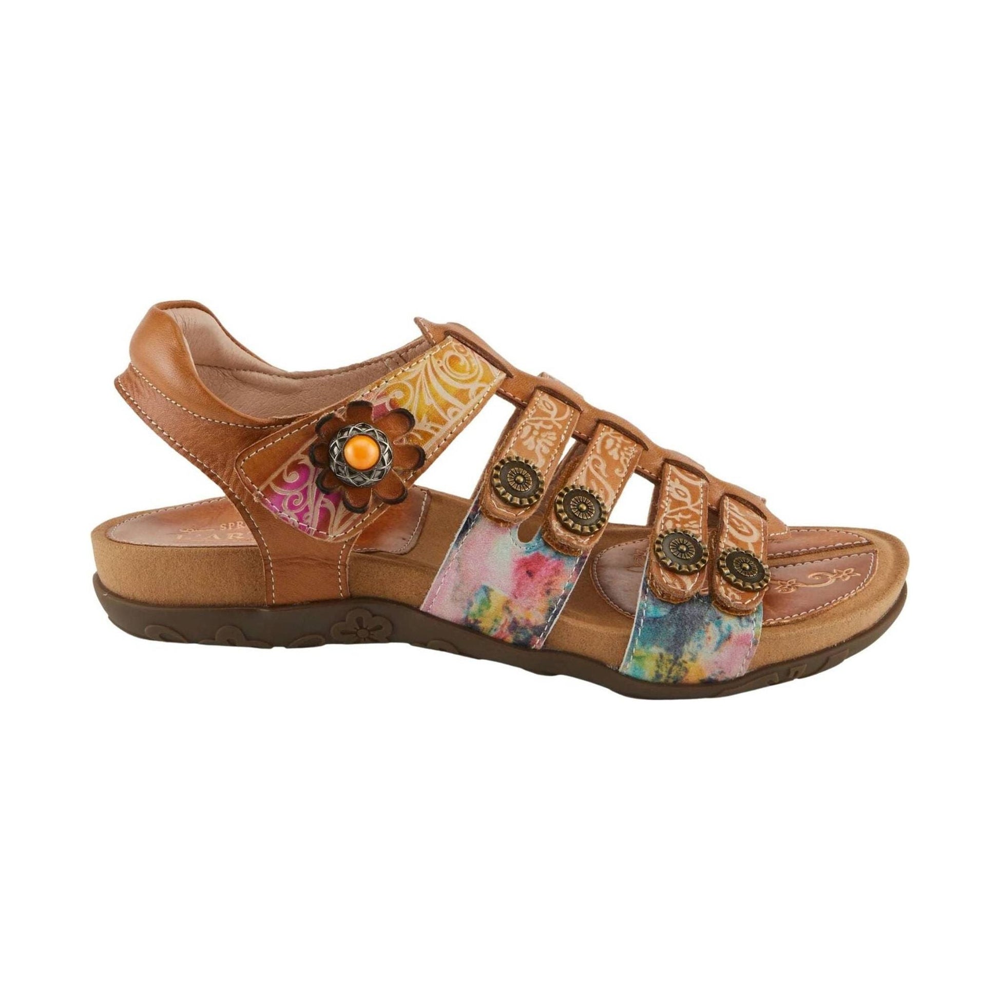 Spring Step L'artiste Women's Actionetta Sandals - Camel Multi by Lenny's Shoe & Apparel