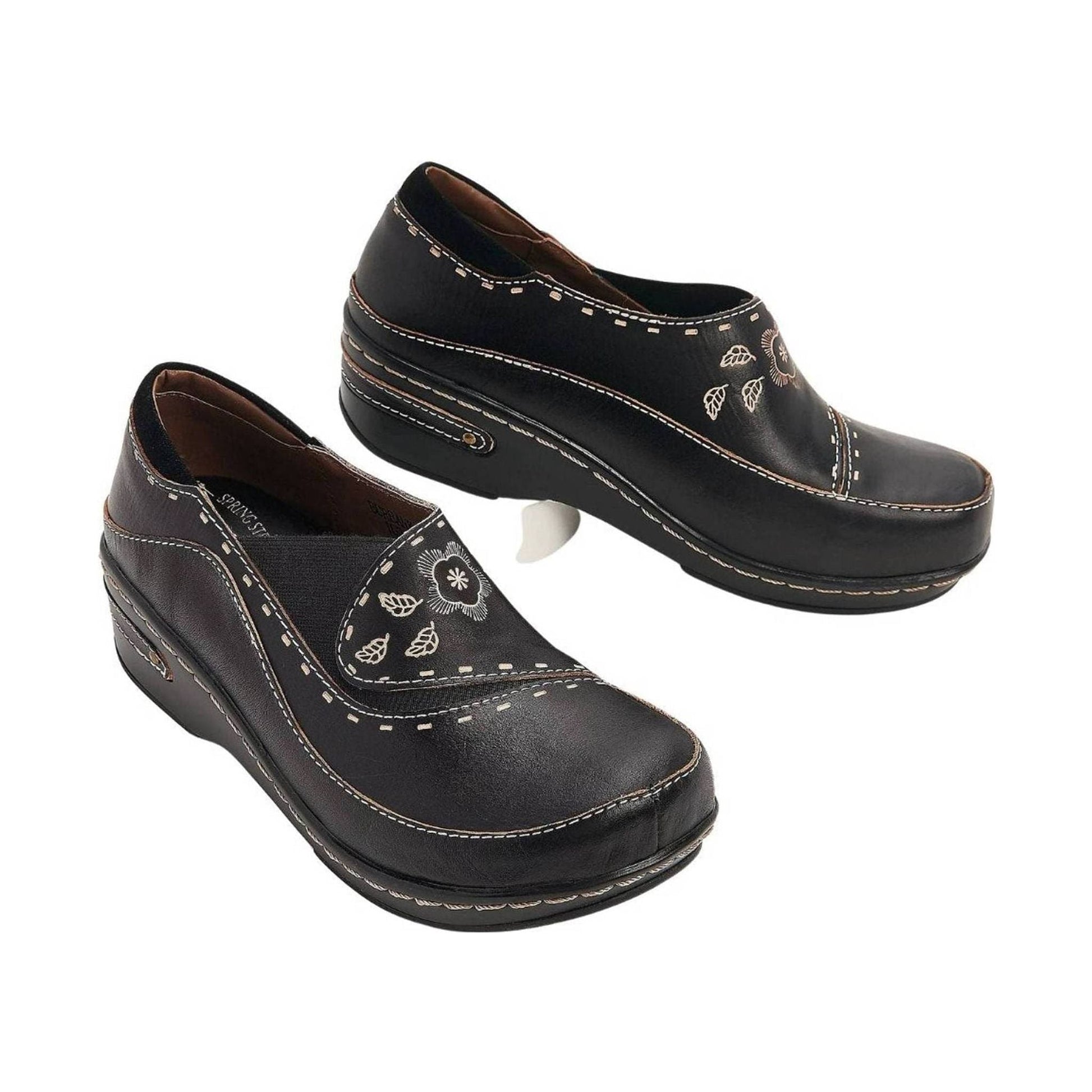 Spring Step L'artiste Women's Burbank Clogs - Black by Lenny's Shoe & Apparel