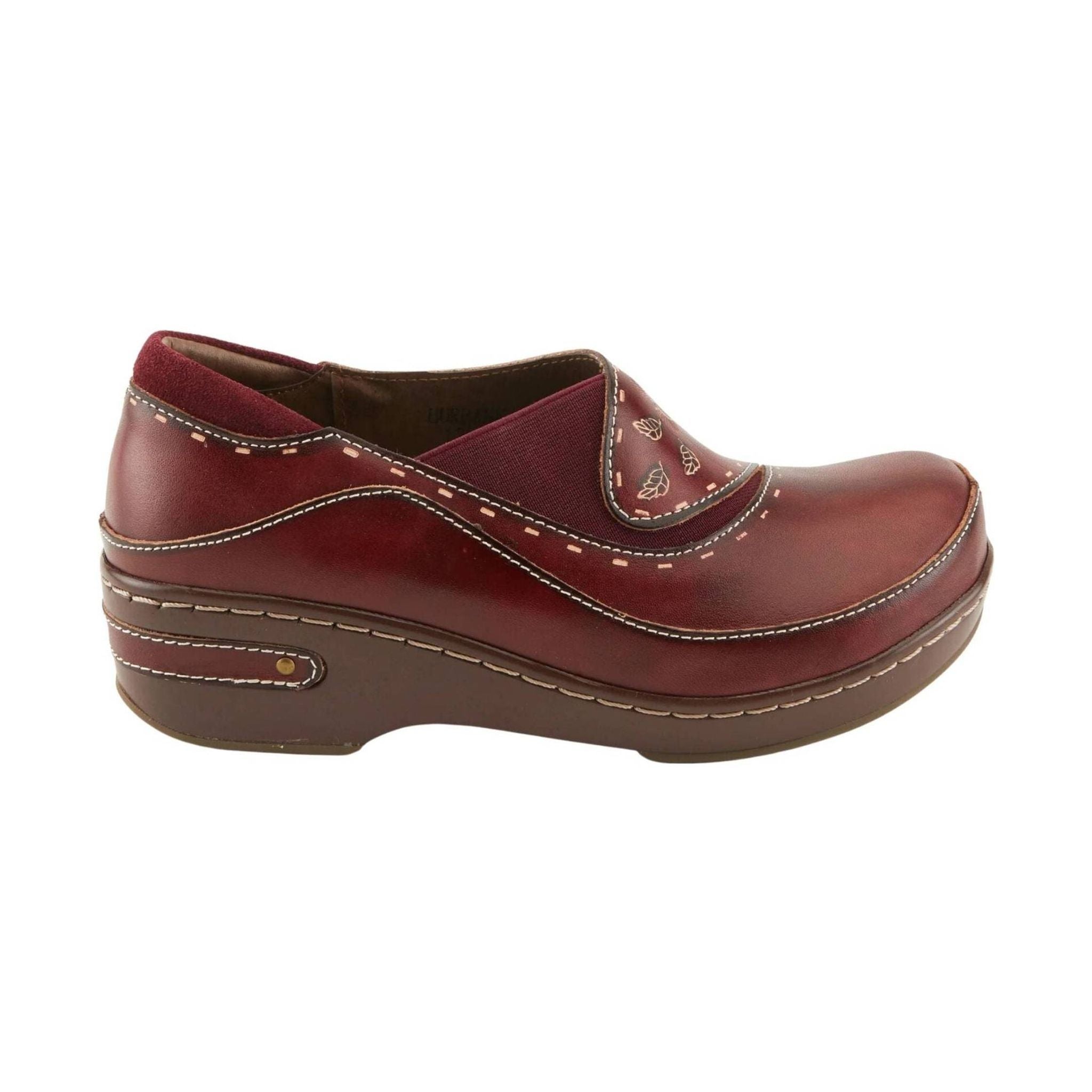 Spring Step L'artiste Women's Burbank Clogs - Bordeaux by Lenny's Shoe & Apparel