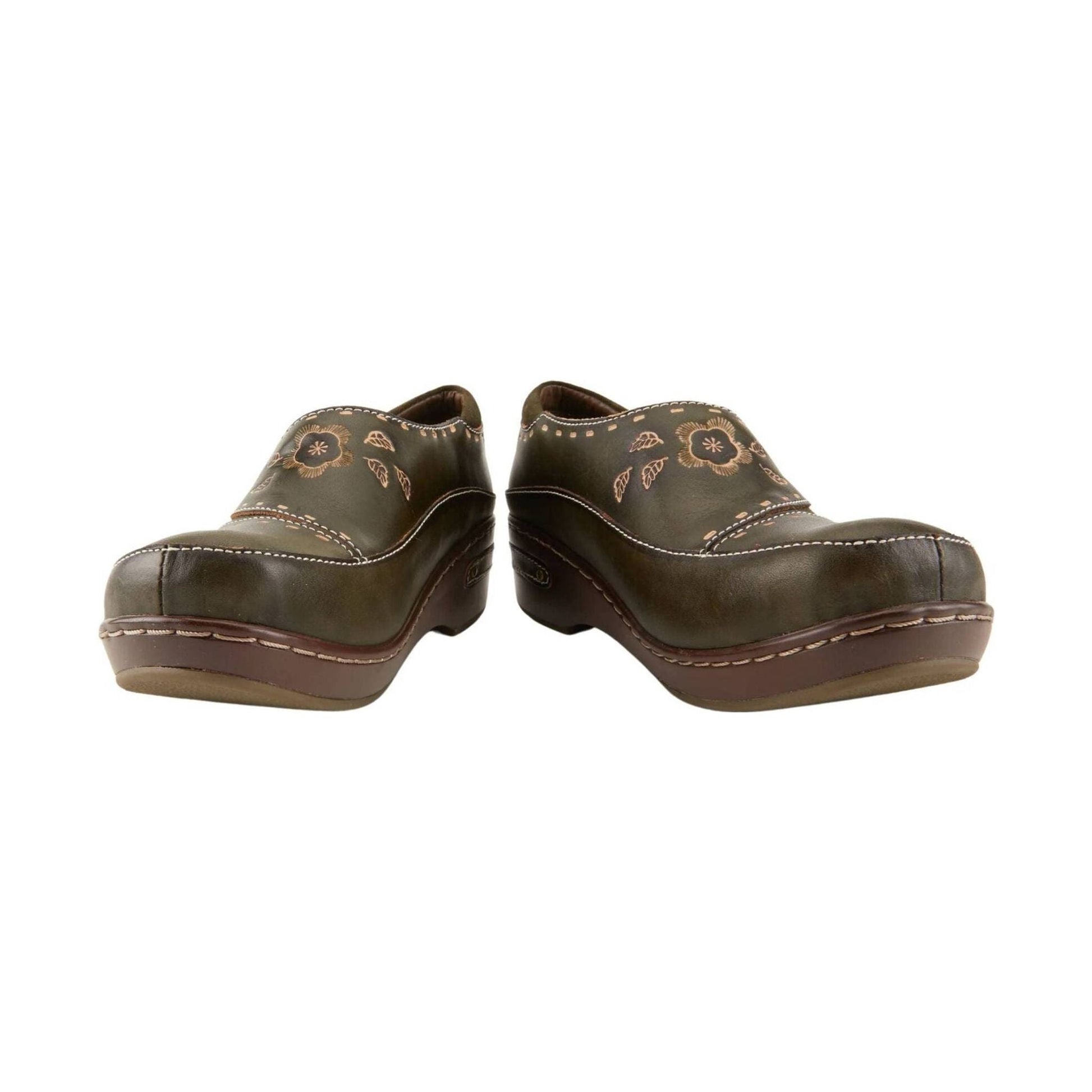 Spring Step L'artiste Women's Burbank Clogs - Olive Green by Lenny's Shoe & Apparel