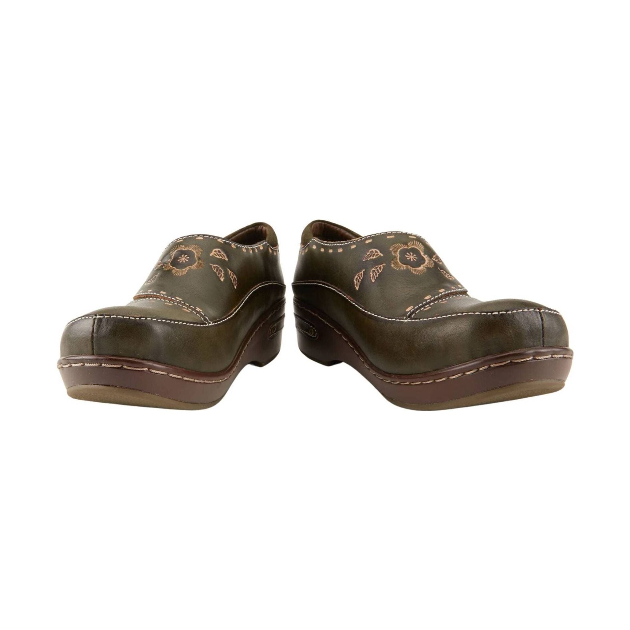Spring Step L'artiste Women's Burbank Clogs - Olive Green by Lenny's Shoe & Apparel