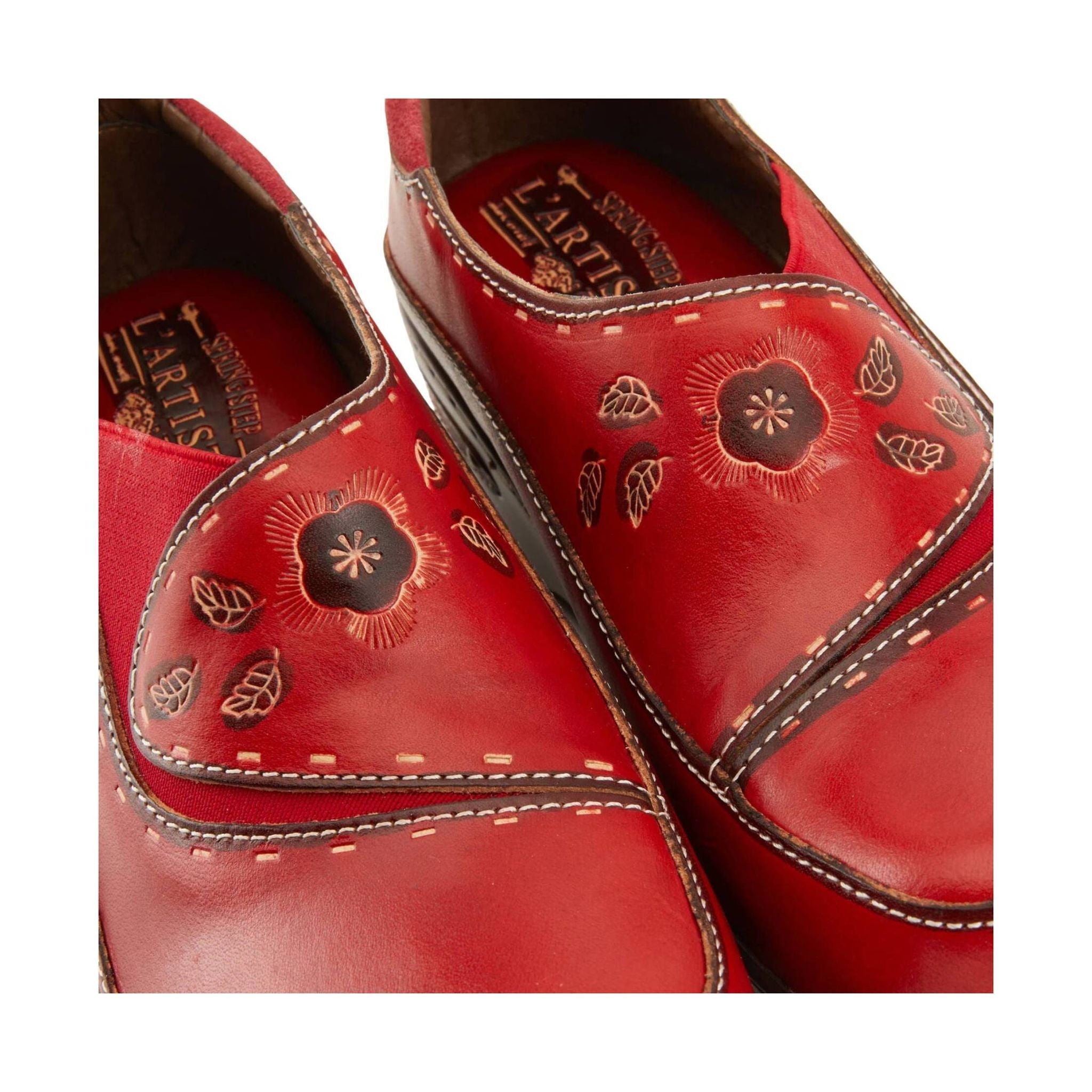 Spring Step L'artiste Women's Burbank Clogs - Red by Lenny's Shoe & Apparel