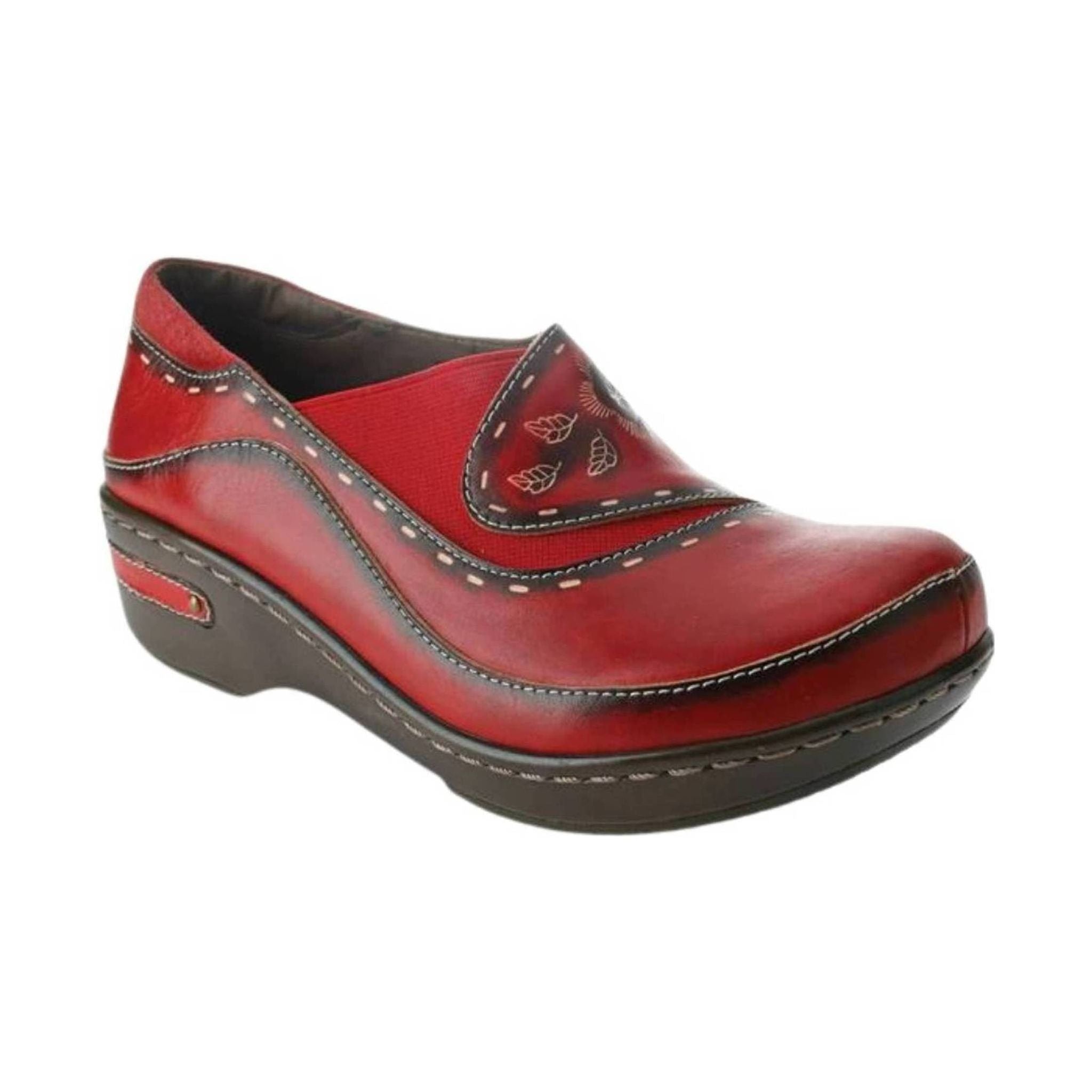 Spring Step L'artiste Women's Burbank Clogs - Red by Lenny's Shoe & Apparel