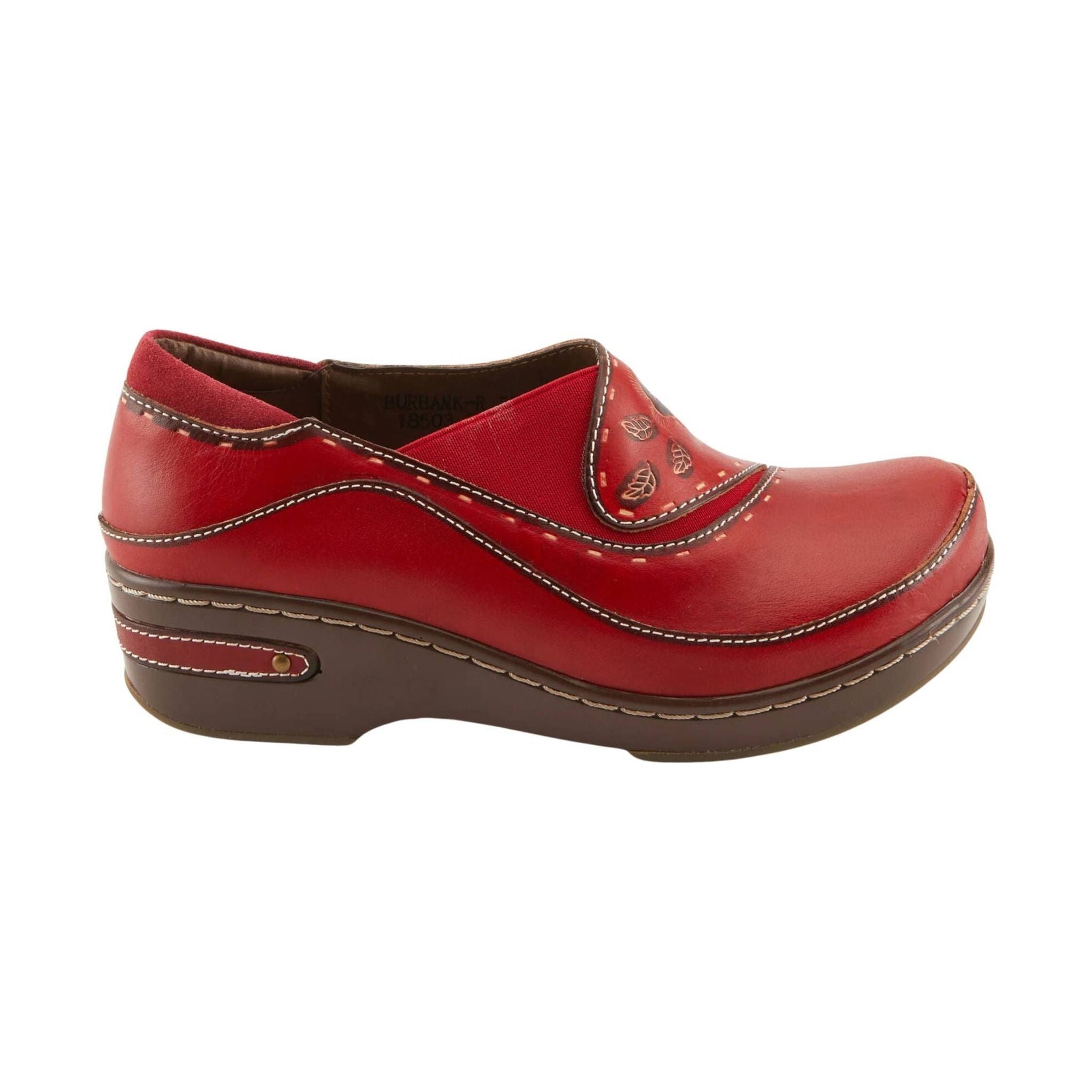 Spring Step L'artiste Women's Burbank Clogs - Red by Lenny's Shoe & Apparel