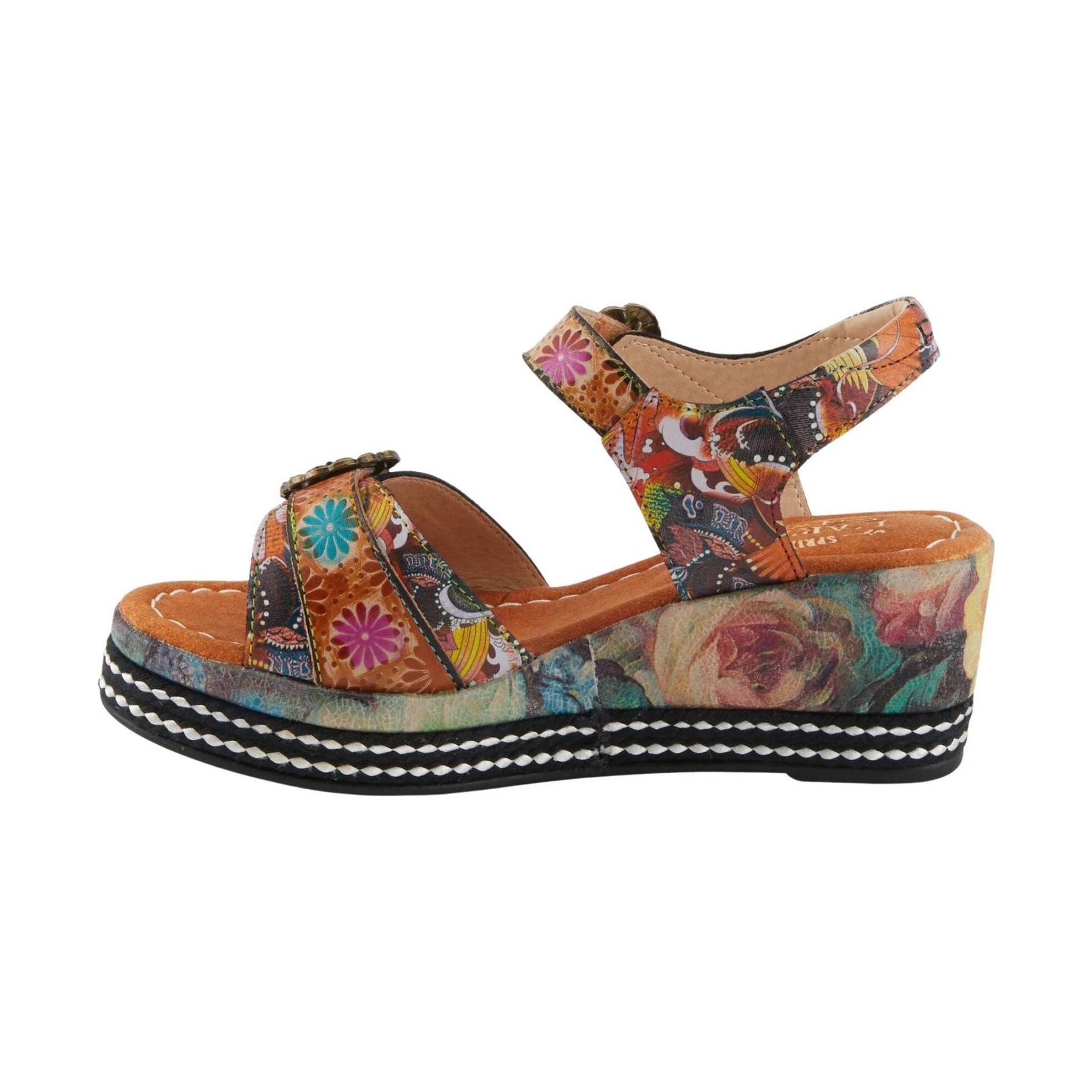 Spring Step L'Artiste Women's Flavour Sandals - Camel Multi by Lenny's Shoe & Apparel