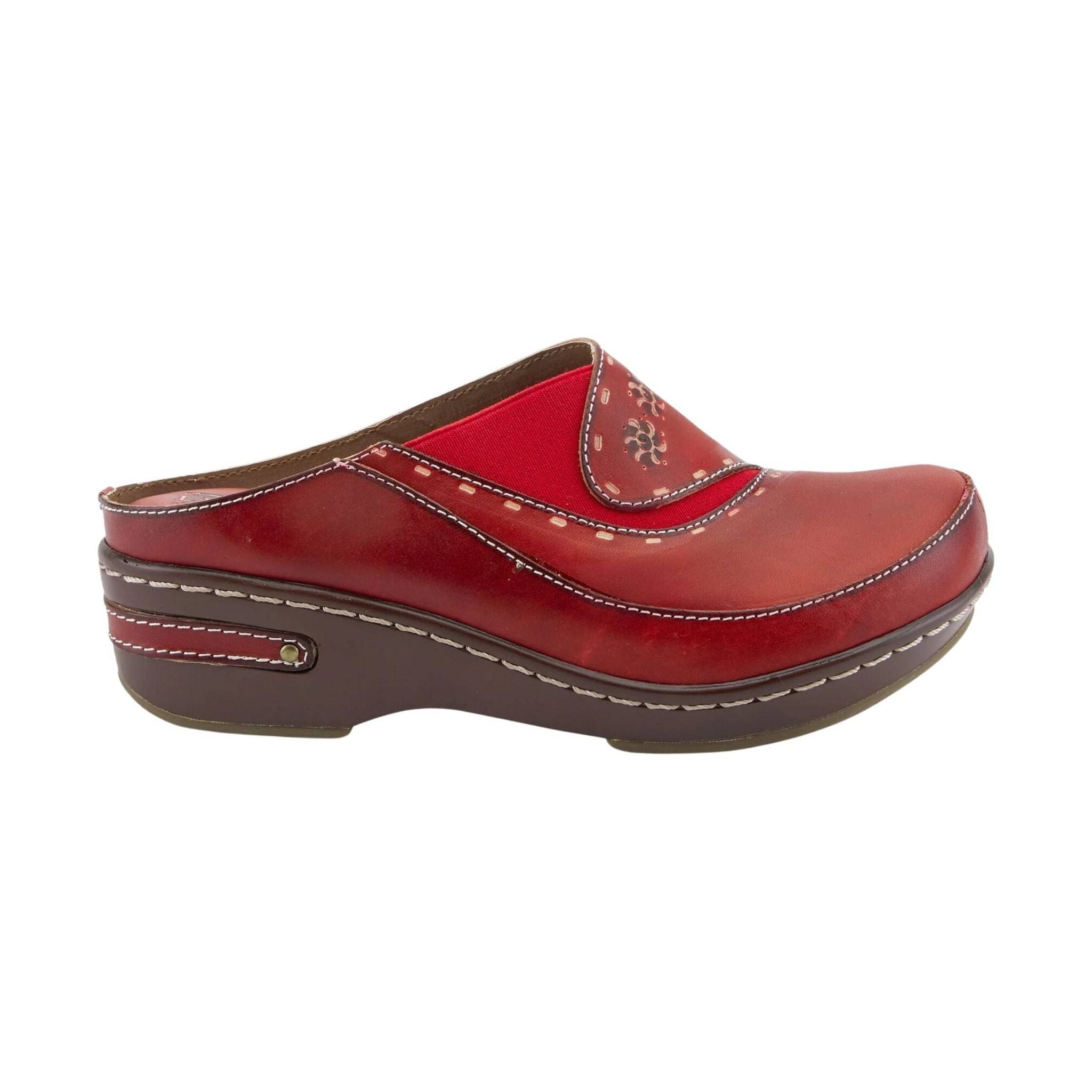 Spring Step L'artiste Women's Chino Clog - Red by Lenny's Shoe & Apparel