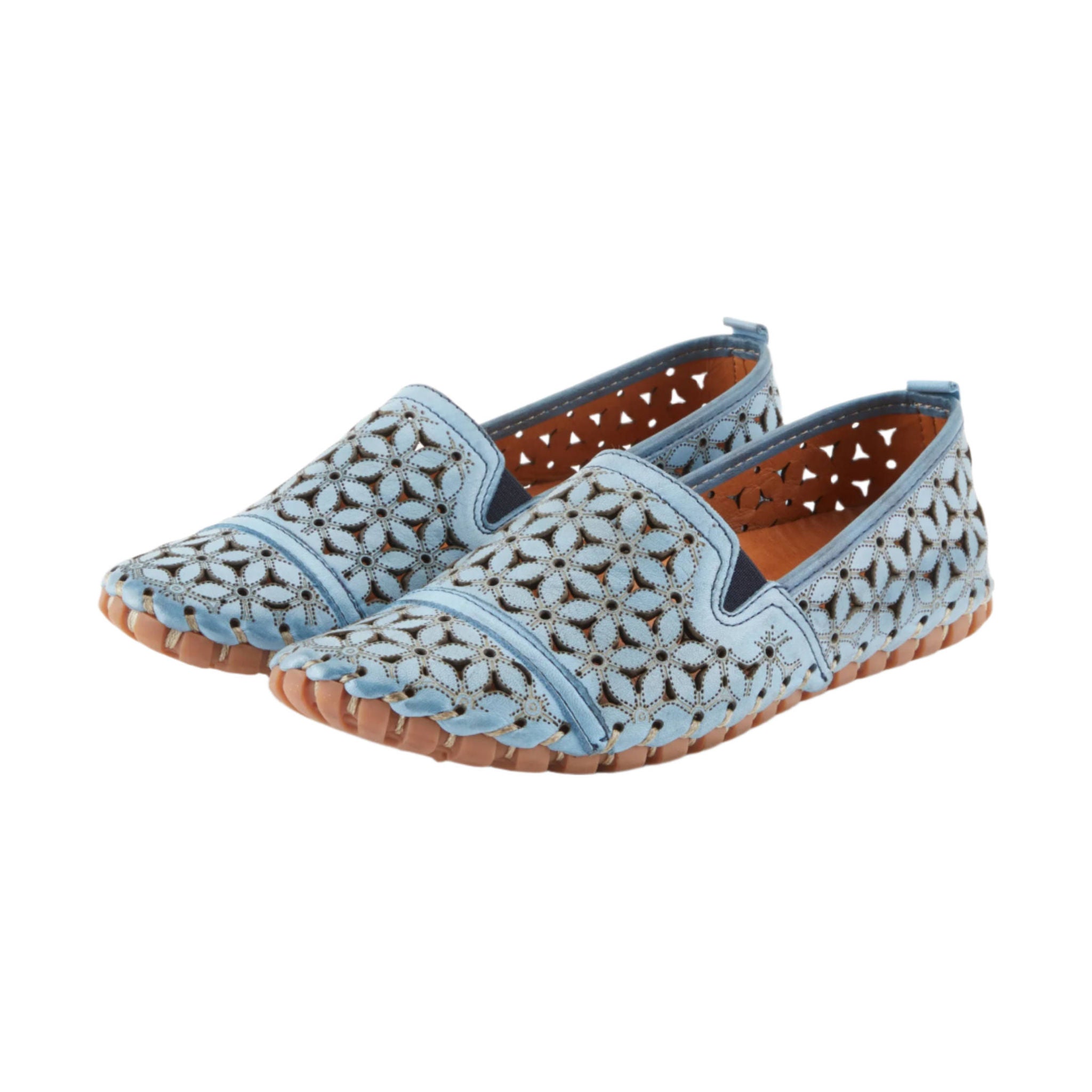 Spring Step Women's Flowerflow Shoe - Blue by Lenny's Shoe & Apparel