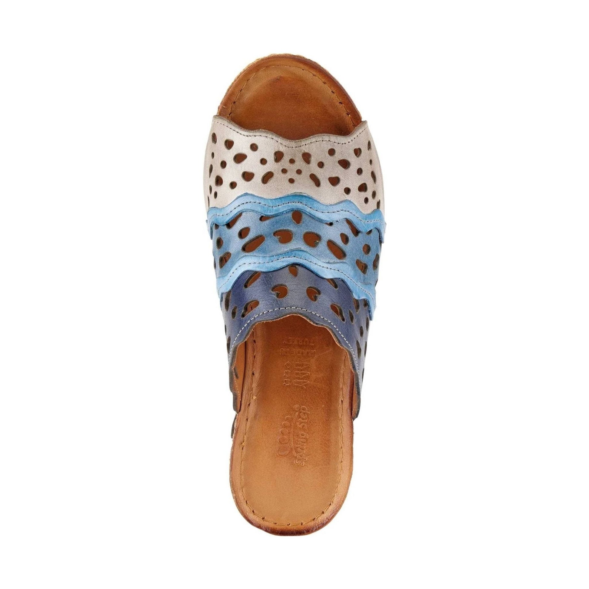 Spring Step Women's Footy Sandals - Blue Multi by Lenny's Shoe & Apparel