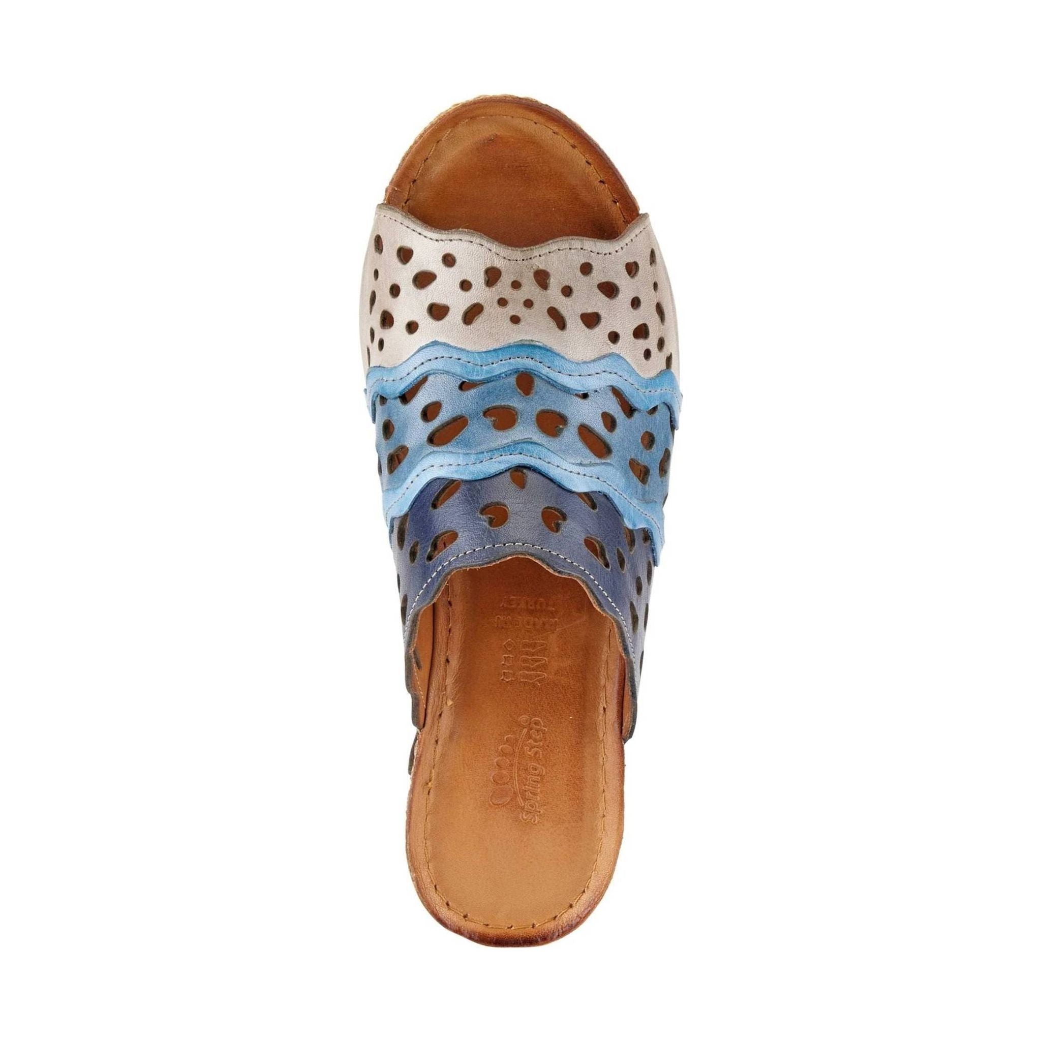 Spring Step Women's Footy Sandals - Blue Multi by Lenny's Shoe & Apparel