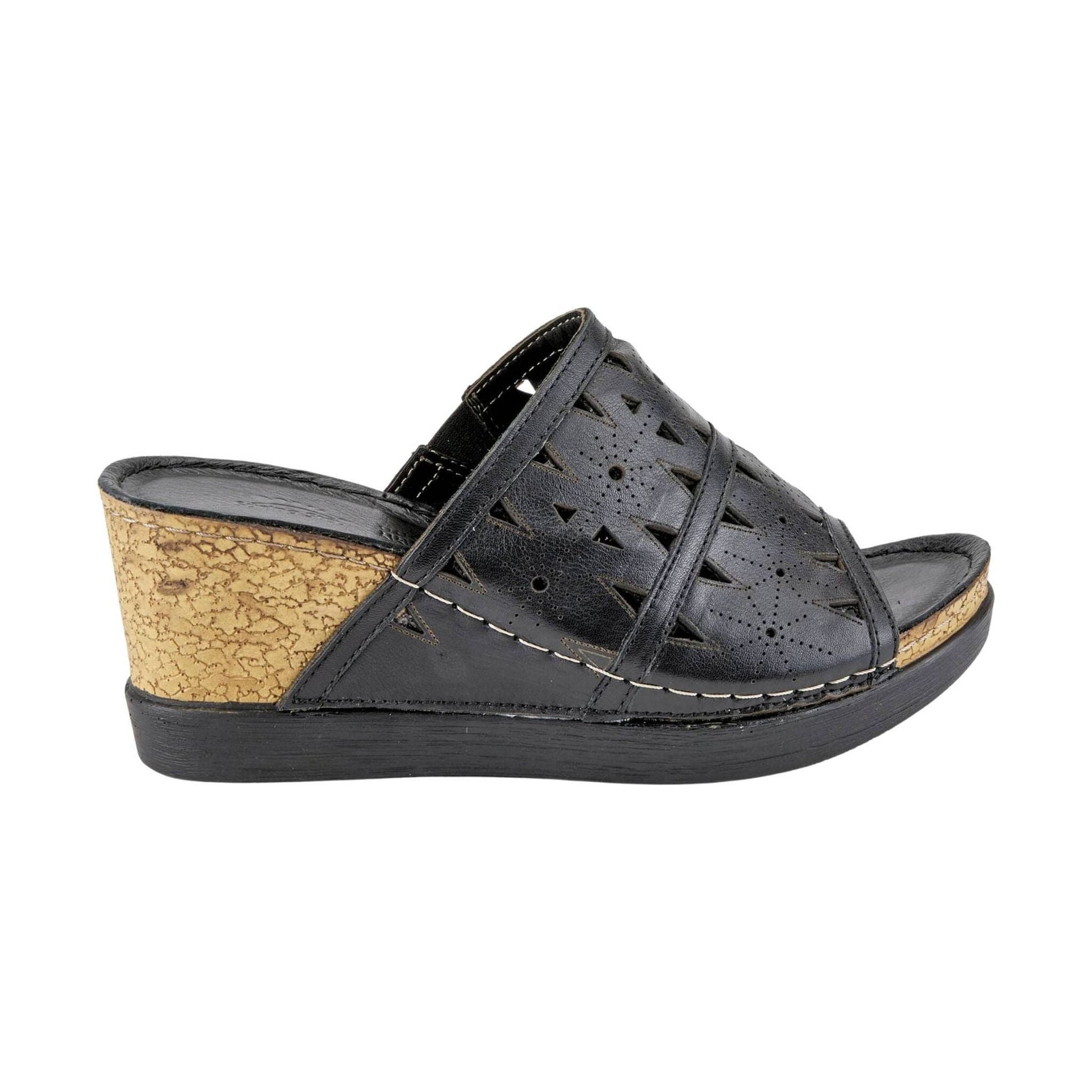 Spring Step Women's Fusawedge Sandals - Black by Lenny's Shoe & Apparel