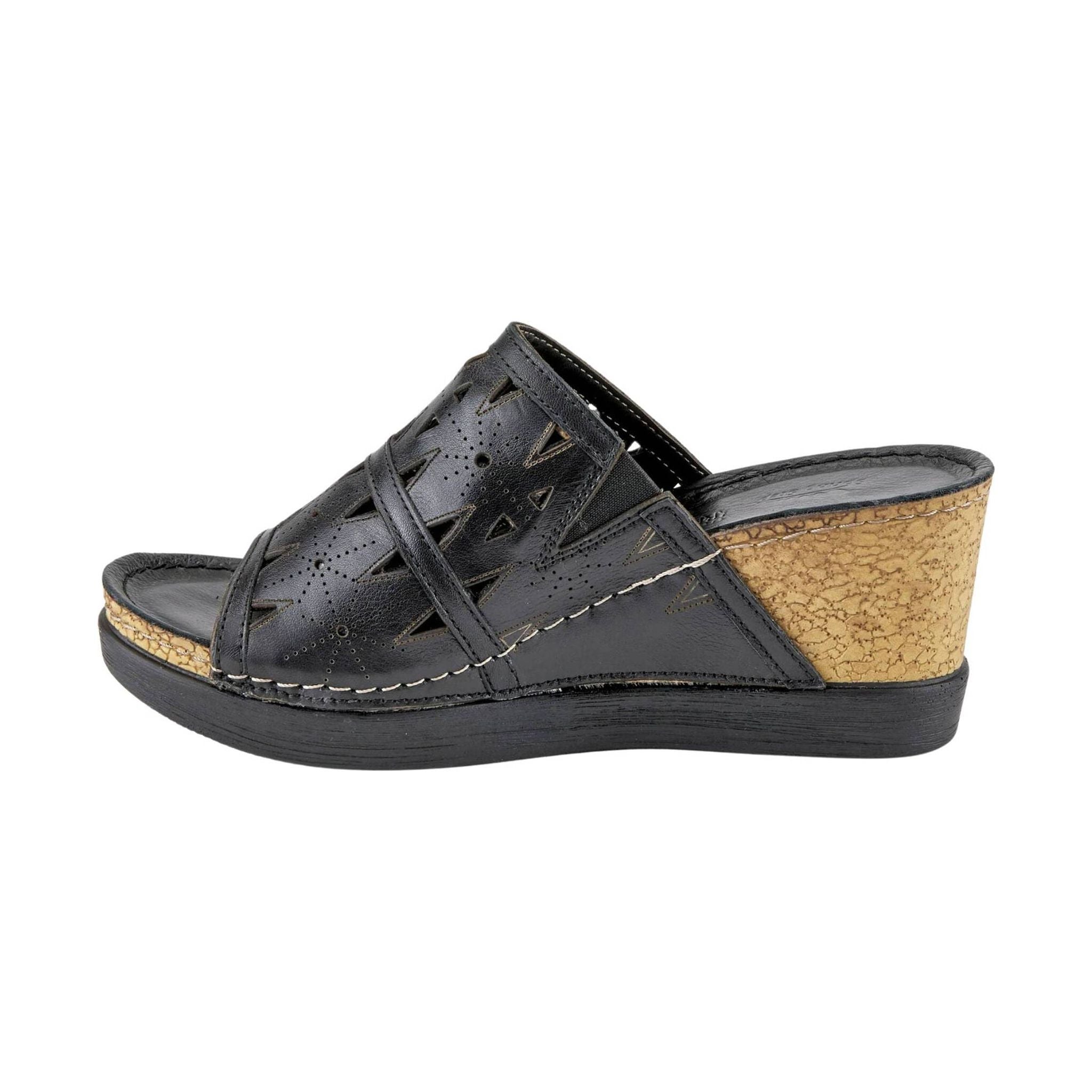 Spring Step Women's Fusawedge Sandals - Black by Lenny's Shoe & Apparel