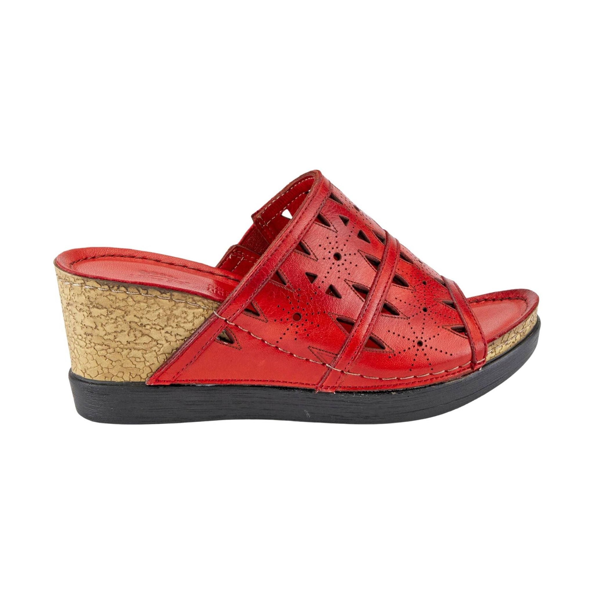 Spring Step Women's Fusawedge Sandals - Red by Lenny's Shoe & Apparel