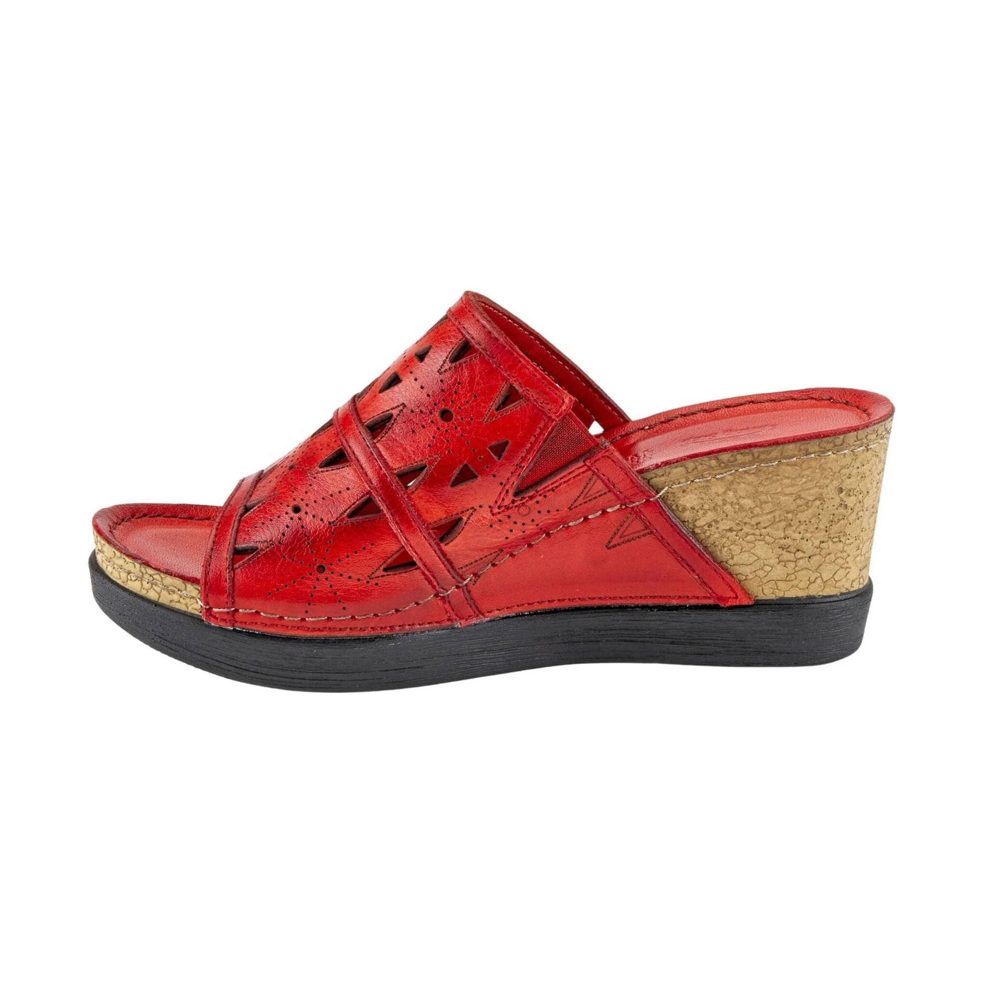 Spring Step Women's Fusawedge Sandals - Red by Lenny's Shoe & Apparel