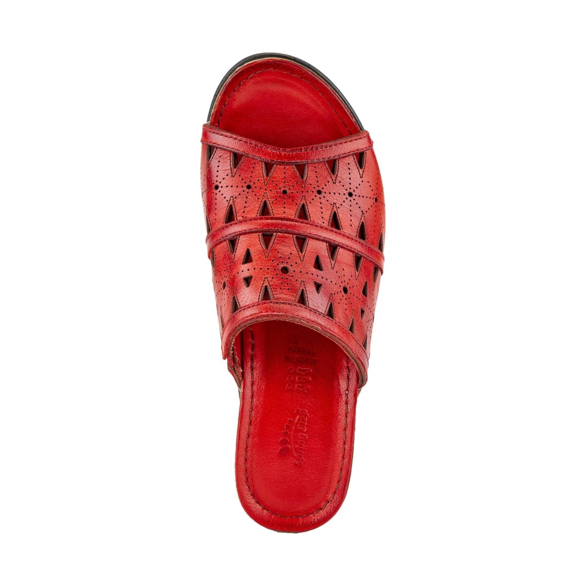 Spring Step Women's Fusawedge Sandals - Red by Lenny's Shoe & Apparel