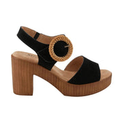 Spring Step Women's Gamona Sandals - Black Suede by Lenny's Shoe & Apparel
