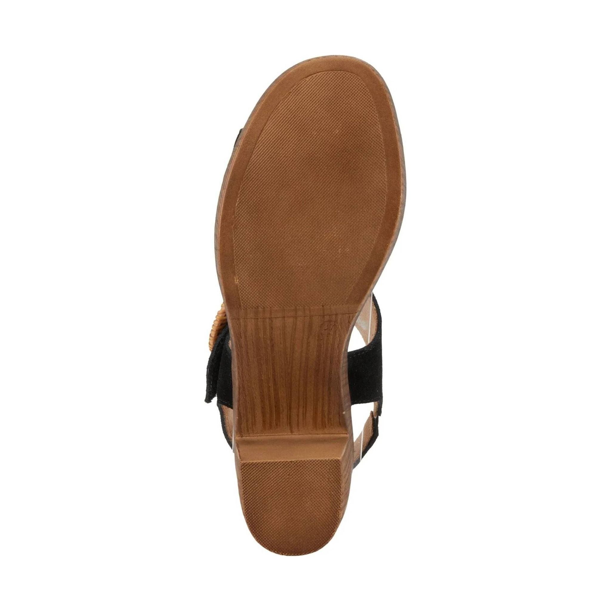 Spring Step Women's Gamona Sandals - Black Suede by Lenny's Shoe & Apparel